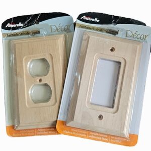 Amerelle Unfinished Wood Wall Plates